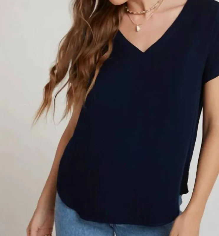 Essential Vneck Tee In Endless Sea