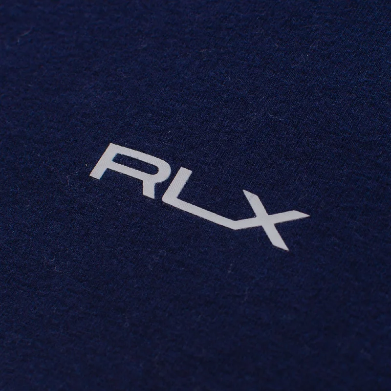 Womens RLX Logo Hybrid Jersey Hoodie French Havy - SS24
