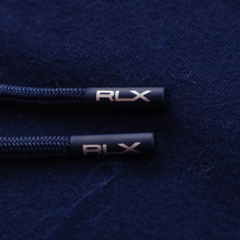 Womens RLX Logo Hybrid Jersey Hoodie French Havy - SS24